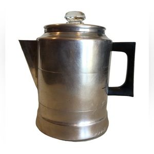 VINTAGE  Worthmore Aluminum 9 CUP PERCOLATER Coffee Pot Camping USA Made